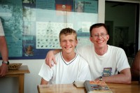 Erinnerungsfoto mit Christoph, meinem ersten Rotes-Meer-Buddy
